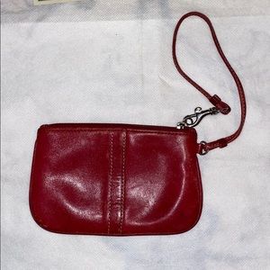 Red Gap Wristlet Zipper Wallet (VINTAGE)